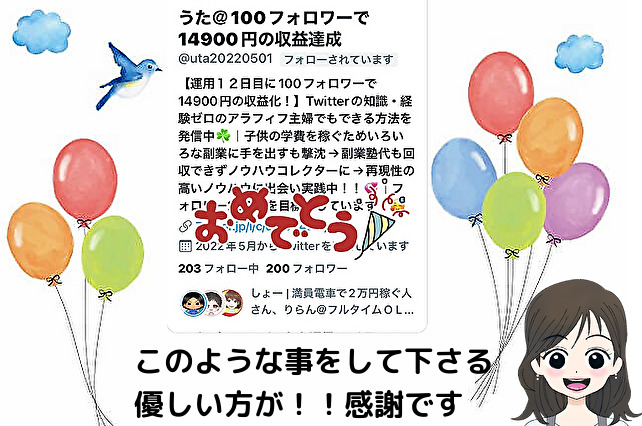 ツイブラ100お祝い